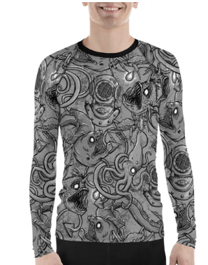 SPACEFISH Mens Deep Sea Rashguard
