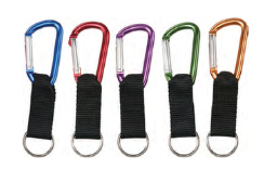 [GP5406] ISC Aluminum Carabiner Webbing Keyring Assorted